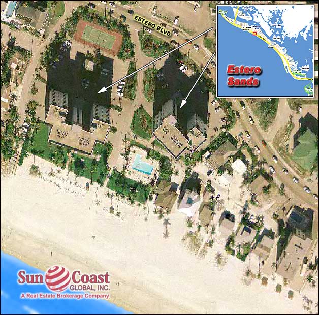 Estero Sands Condo Overhead Map